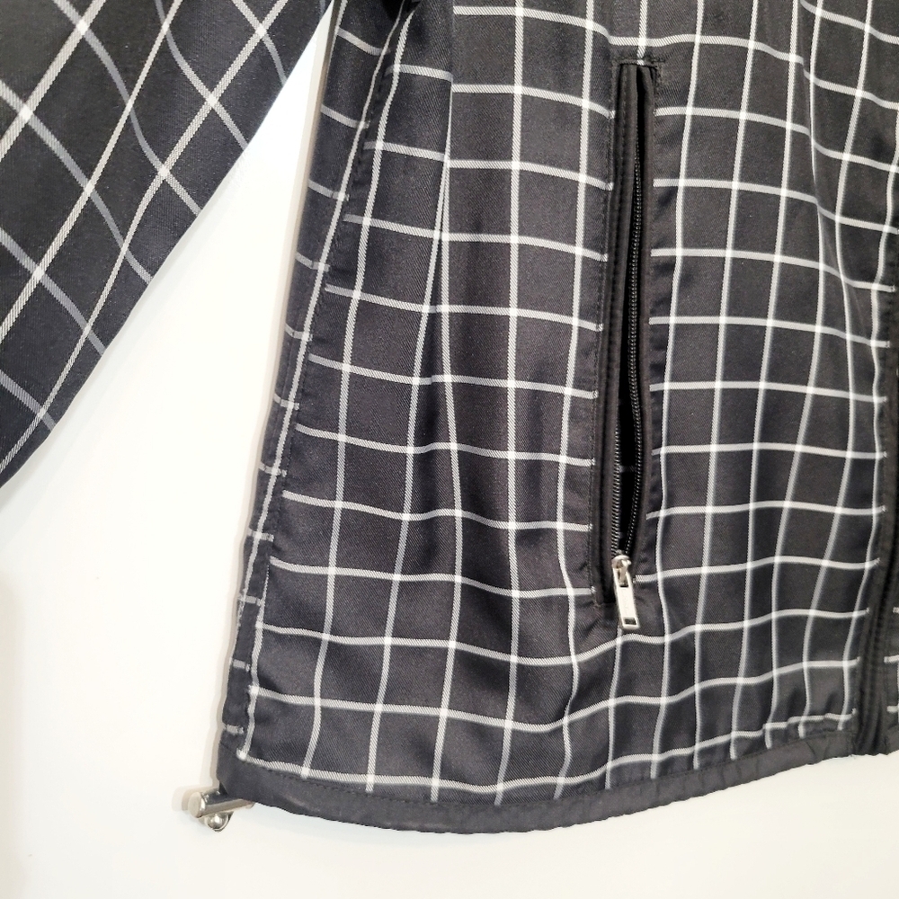 LAUREN Ralph Lauren Active Black and White Plaid Lightweight Jacket Size M - Picture 5 of 9